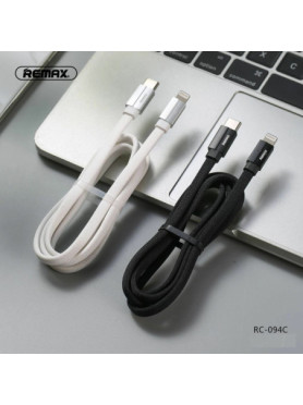 Remax Braided / Flat USB to Lightning Cable Μαύρο 2m (Kerolla)