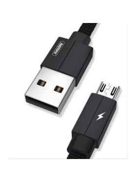 Remax Braided / Flat USB 2.0 to micro USB Cable Μαύρο 2m (Kerolla)