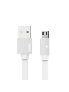 Remax Braided / Flat USB 2.0 to micro USB Cable Λευκό 2m (Kerolla)