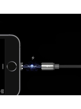 Remax Gravity RC-095a Braided / Magnetic USB 2.0 Cable USB-C male - USB-A Χρυσό 1m