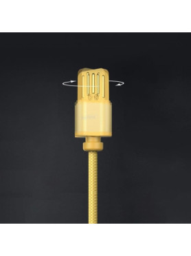 Remax Gravity RC-095a Braided / Magnetic USB 2.0 Cable USB-C male - USB-A Χρυσό 1m