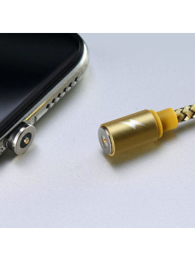 Remax Gravity RC-095a Braided / Magnetic USB 2.0 Cable USB-C male - USB-A Χρυσό 1m