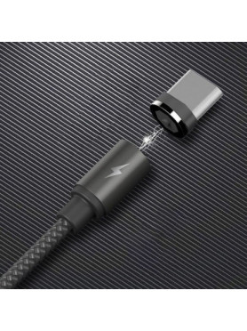 Remax Gravity RC-095a Braided / Magnetic USB 2.0 Cable USB-C male - USB-A Χρυσό 1m