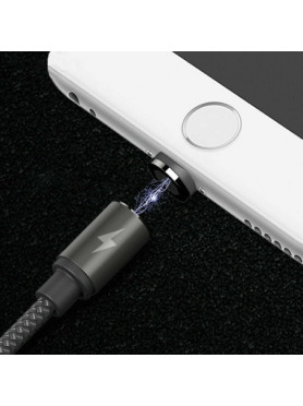 Remax Braided / Magnetic USB to Lightning Cable Μαύρο 1m (Gravity)