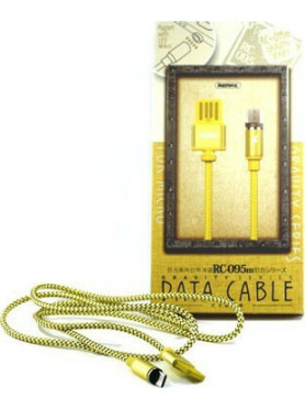 Remax Braided / Magnetic USB 2.0 to micro USB Cable Gold 1m (Gravity)