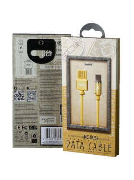 Remax Braided / Magnetic USB 2.0 to micro USB Cable Gold 1m (Gravity)