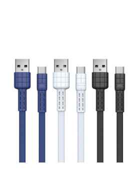 Remax Armor RC-116a Flat USB 2.0 Cable USB-C male - USB-A Λευκό 1m