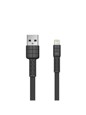 Remax RC-116i Flat USB to Lightning Cable Μαύρο 1m