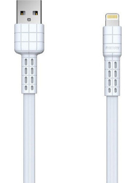 Remax Flat USB to Lightning Cable Λευκό 1m (Armor)