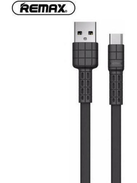 Remax Flat USB 2.0 to micro USB Cable Μαύρο 1m (Armor)