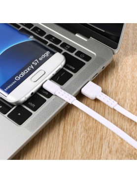 Remax Flat USB 2.0 to micro USB Cable Λευκό 1m (RC-116m)
