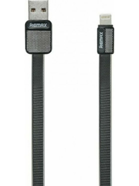 Remax Flat USB to Lightning Cable Μαύρο 1m (Platinum)