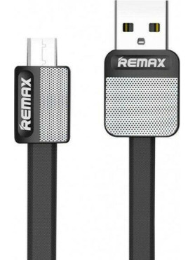 Remax Flat USB to Lightning Cable Μαύρο 1m (Platinum)