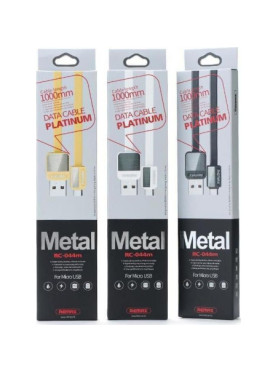 Remax Flat USB 2.0 to micro USB Cable Χρυσό 1m (Platinum)