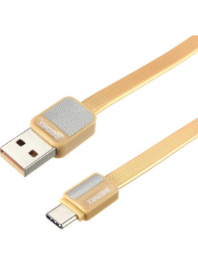 Remax Flat USB 2.0 to micro USB Cable Χρυσό 1m (Platinum)
