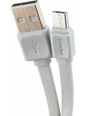 Remax Flat USB 3.0 to micro USB Cable Γκρι 1m (Fast Safe)