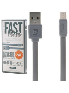 Remax Flat USB 3.0 to micro USB Cable Γκρι 1m (Fast Safe)