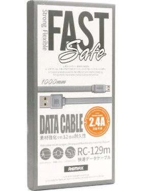 Remax Flat USB 3.0 to micro USB Cable Λευκό 1m (Fast Safe)