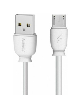 Remax RC-134m Regular USB 2.0 to micro USB Cable Λευκό 1m