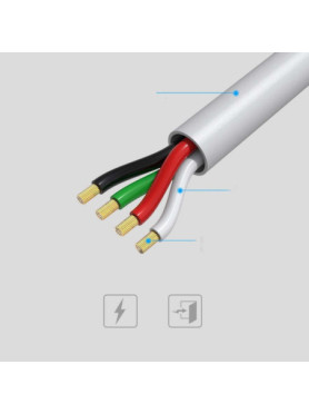 Remax RC-134m Regular USB 2.0 to micro USB Cable Λευκό 1m
