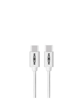 Moxom USB 2.0 Cable USB-C male - USB-C 60W Λευκό 0.2m