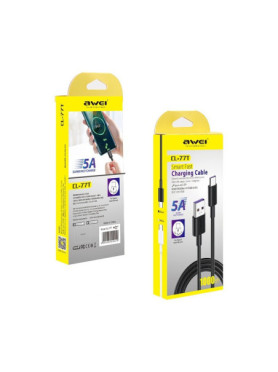 Awei CL-77T USB 2.0 Cable USB-C male - USB-A male Λευκό 1m