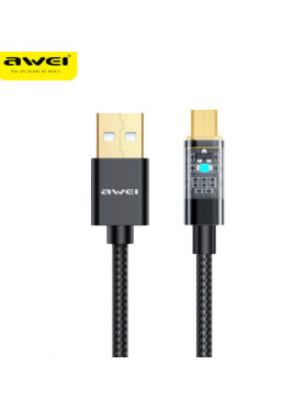 Awei USB-A to Lightning Cable Μαύρο 1m (CL-139L)