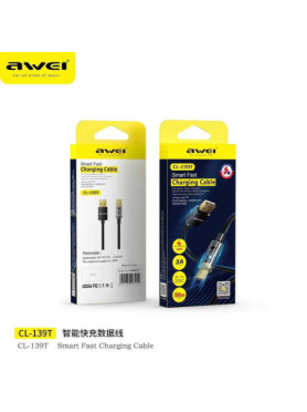 Awei CL-139T USB 2.0 Cable USB-C male - USB-B 100W Μαύρο 1m (887684)