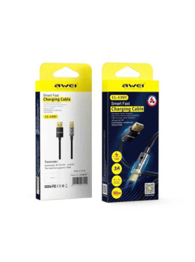 Awei CL-139T USB 2.0 Cable USB-C male - USB-B 100W Μαύρο 1m (887684)