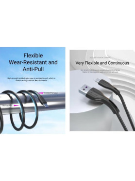 Awei CL-223T USB 2.0 Cable USB-C male - USB-A Λευκό 1m
