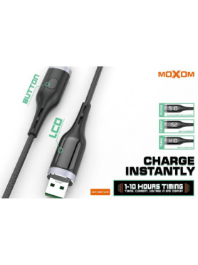 Moxom MX-CB39 Braided USB to Lightning Cable Μαύρο 1m