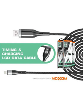 Moxom MX-CB39 Braided USB to Lightning Cable Μαύρο 1m
