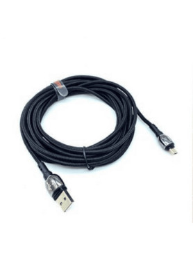 Moxom Braided USB to Lightning Cable Μαύρο 4m (MX-CB44)