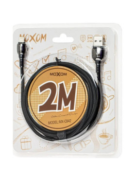 Moxom Braided USB to Lightning Cable Μαύρο 4m (MX-CB44)