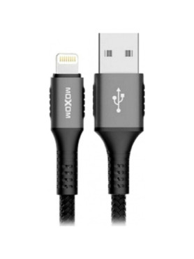 Moxom Braided USB to Lightning Cable Μαύρο 4m (MX-CB44)