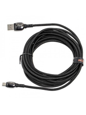 Moxom Braided / Regular USB 2.0 Cable USB-C male - USB-A Γκρι 4m (MX-CB44)