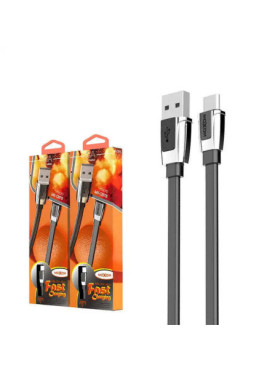 Moxom Flat USB-A to Lightning Cable Μαύρο 1m (MX-CB78)