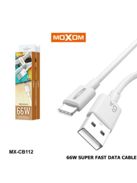 Moxom MX-CB112 USB 2.0 Cable USB-C male - USB-C 66W Λευκό 1m