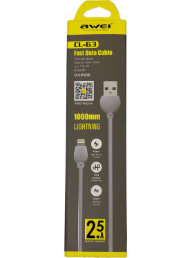 Awei Regular USB to Lightning Cable Λευκό 1m (CL-63)