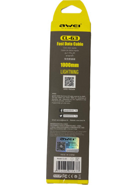 Awei Regular USB to Lightning Cable Λευκό 1m (CL-63)