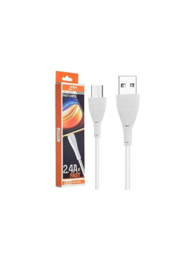 Moxom Regular USB 2.0 to micro USB Cable Λευκό 1m 1τμχ
