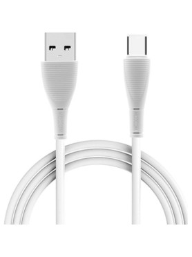 Moxom CC-63 USB 2.0 Cable USB-C male - USB-A male Λευκό 1m (DRK1500CC63TYPEC)