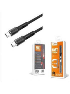 Ldnio LC91 Braided USB 2.0 Cable USB-C male - USB-C male Μαύρο 1m