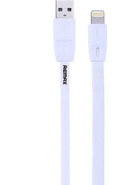 Remax Flat USB to Lightning Cable Λευκό 2m (Full Speed)