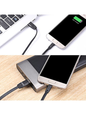 Remax Flat USB 2.0 to micro USB Cable Μαύρο 2m (Full Speed)