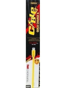 Remax Flat USB 2.0 to micro USB Cable Κίτρινο 2m (Full Speed)