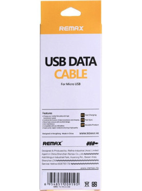 Remax Regular USB 2.0 to micro USB Cable Λευκό 1m (Data Cable)