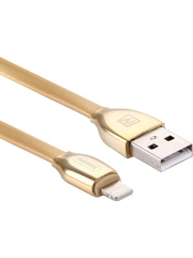 Remax Flat USB to Lightning Cable Χρυσό 1m (Laser)