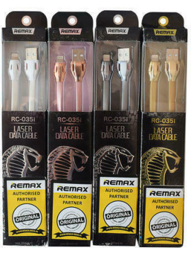 Remax Flat USB to Lightning Cable Ροζ Χρυσό 1m (Laser)