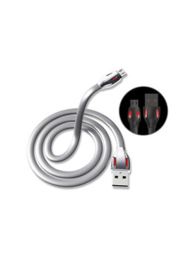 Remax Flat USB 2.0 to micro USB Cable Γκρι 1m (Laser)